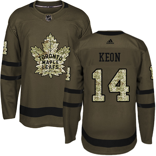 Adidas Maple Leafs #14 Dave Keon Green Salute to Service Stitched NHL Jersey